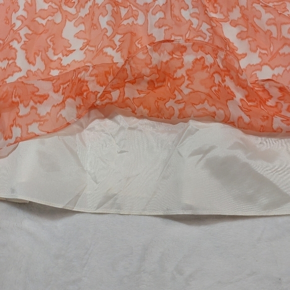 Shoshanna Coral Pink Strapless Silk Formal Evening Prom Dress Size 4 - Picture 6 of 8